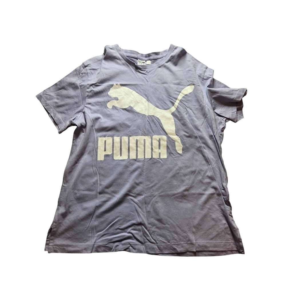 Puma Essentials Big Logo T-Shirt Lavender Purple Ladies XL Short Sleeve Gym Tee
